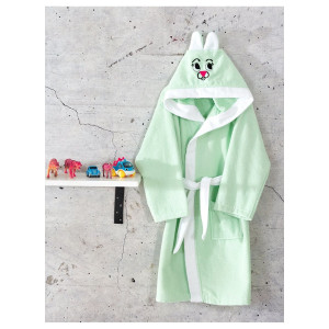 Зелен детски халат с ушички Зелен детски халат с ушички