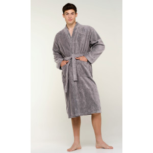 Памучен сив халат за баня Теодор Памучен сив халат за баня Теодор