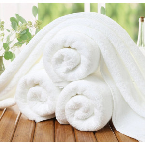 Бяла Памучна хавлиена кърпа 50/90 Бяла Памучна хавлиена кърпа 50/90