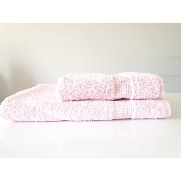Комплект розови памучни хавлиени кърпи