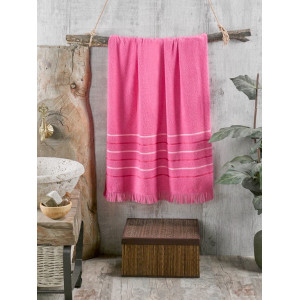 Памучен плажен пещемал - Розов