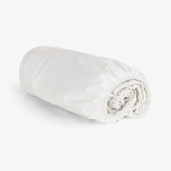 Чаршаф с ластик от перкал бял - 180х200 см.