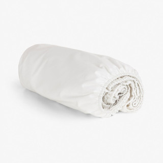 Чаршаф с ластик от перкал бял - 180х200 см.