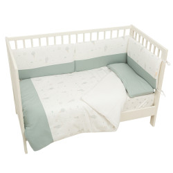 Бебешки комплект Blue Sky Bamboo – 3 части с обиколник