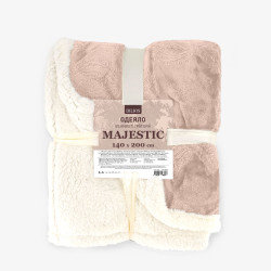 Одеяло с луксозен дизайн Маджестик Розово - 200х220 см.  