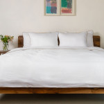 Двойно спално бельо Premium Classic бежов - Памучен сатен