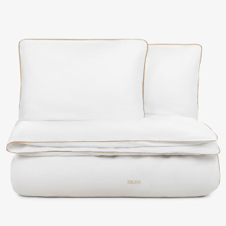 Двойно спално бельо Premium Classic бежов - Памучен сатен