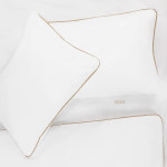 Двойно спално бельо Premium Classic бежов - Памучен сатен