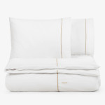 Двойно спално бельо Premium Style бежов - Памучен сатен