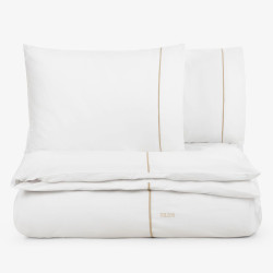 Двойно спално бельо Premium Style бежов - Памучен сатен