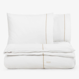 Двойно спално бельо Premium Style бежов - Памучен сатен