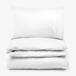 Единичен спален комплект перкал Бяло