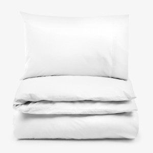 Единичен спален комплект перкал Бяло