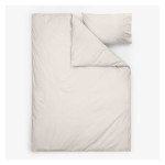 Единичен спален комплект перкал -светлосив