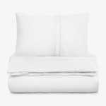 Единично спално бельо Premium Elegance бежов - Памучен сатен