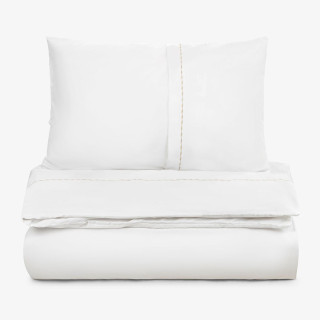 Единично спално бельо Premium Elegance бежов - Памучен сатен