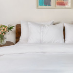 Единично спално бельо Premium Elegance бежов - Памучен сатен