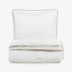 Единично спално бельо Premium Classic бежов - Памучен сатен