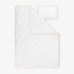 Единично спално бельо Premium Classic бежов - Памучен сатен