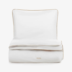 Единично спално бельо Premium Classic бежов - Памучен сатен