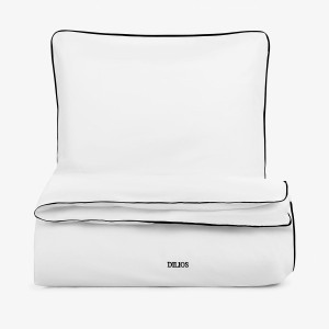 Единично спално бельо Premium Classic черен - Памучен сатен