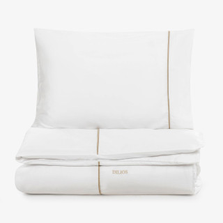 Единично спално бельо Premium Style бежов - Памучен сатен