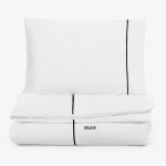 Единично спално бельо Premium Style черен - Памучен сатен 