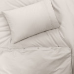 Единичен спален комплект перкал -светлосив