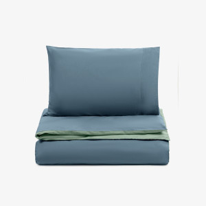 Единично спално бельо Nuances синьо и зелено 