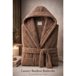 Кафяв халат от бамбук в скандинавски стил S/M 