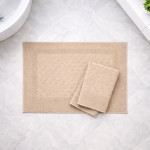 Хавлиена постелка за баня - Бежов