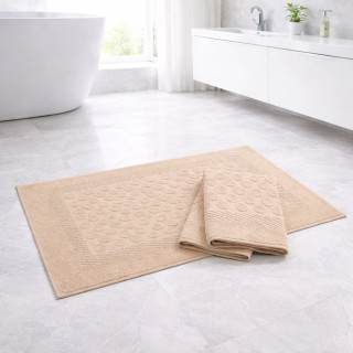 Хавлиена постелка за баня - Бежов