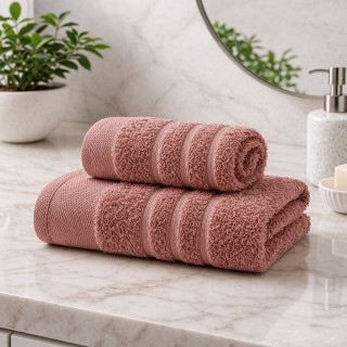 Сет 2 бр. хавлиени кърпи Айла - розе