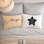 2 бр. луксозни калъфки за възглавница Love