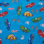 Синьо микрофибърно шалте за детско легло McQueen
