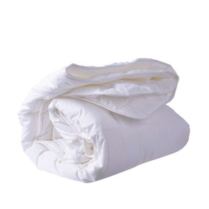 Бяла олекотена завивка 200х210 - 100% Перкал 