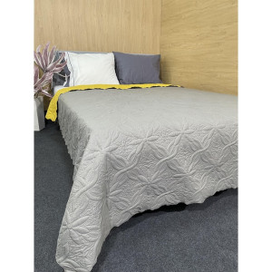 Покривало с две лица в Сиво и Жълто