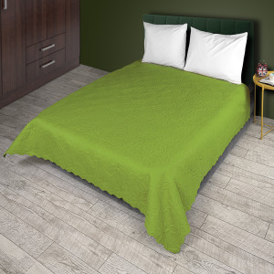 Зелена кувертюра от микрофибър