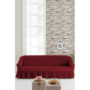 Комплект калъфи за диван в червено - елсатичен памук