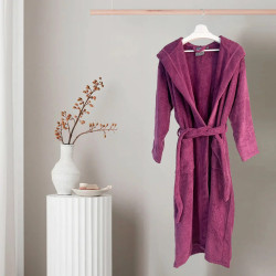 Халат с качулка Микропамук Sidni XL - лилав 