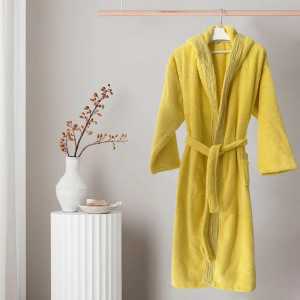 Халат от египетски памук Aida L - жълто Халат от египетски памук Aida L - жълто