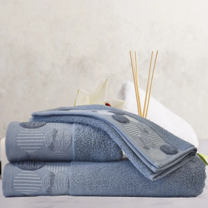 Кърпа от египетски памук Mel 30х50 см. - Синьо Кърпа от египетски памук Mel 30х50 см. - Синьо