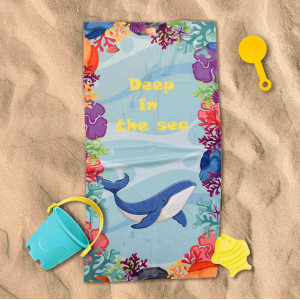 Плажна кърпа за деца Whale Плажна кърпа за деца Whale