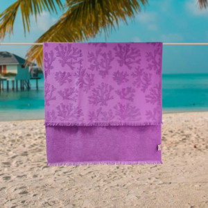 Плажна кърпа Корал - лилаво Плажна кърпа Корал - лилаво