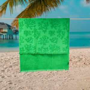 Плажна кърпа Корал - зелено Плажна кърпа Корал - зелено