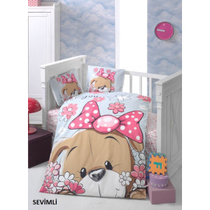 Бебешки спален комплект Кученце - Ранфорс