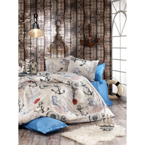 Олекотен спален комплект Анкор - Сатениран ранфорс