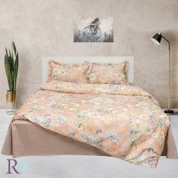 Единично спално бельо Spring Peach - Памучен сатен