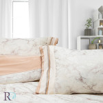 Спален комплект от фин памук Marble Beige