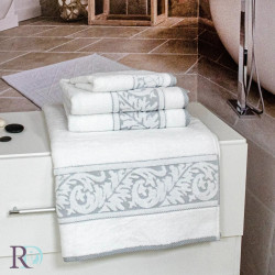 Хавлиена кърпа 50х90 см. Михаела - бяло и сиво